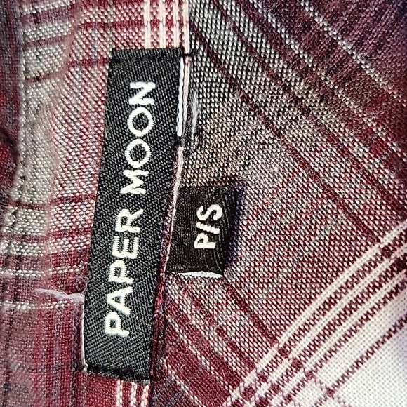 Paper Moon Plaid Button Down Shirt US S - Picture 9 of 11